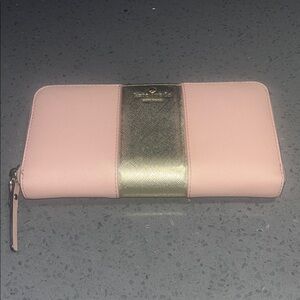Kate Spade Blush Pink and Gold Wallet